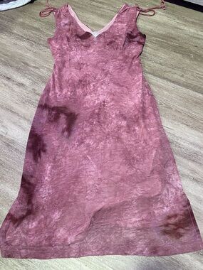 La Belle Rose-Mauve Tie-Dye Midi Slip Dress